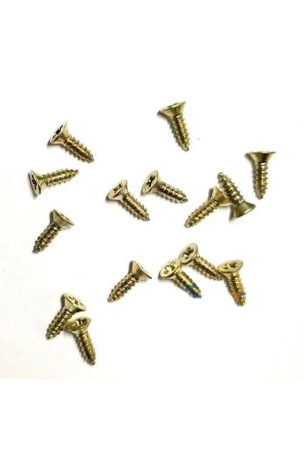 Ethab Ticaret Glb-Stl41414 Klips, Menteşe, Ayak, Ağaç, Sunta Vidası 2,2X7,5Mm - Sarı 100 Adet