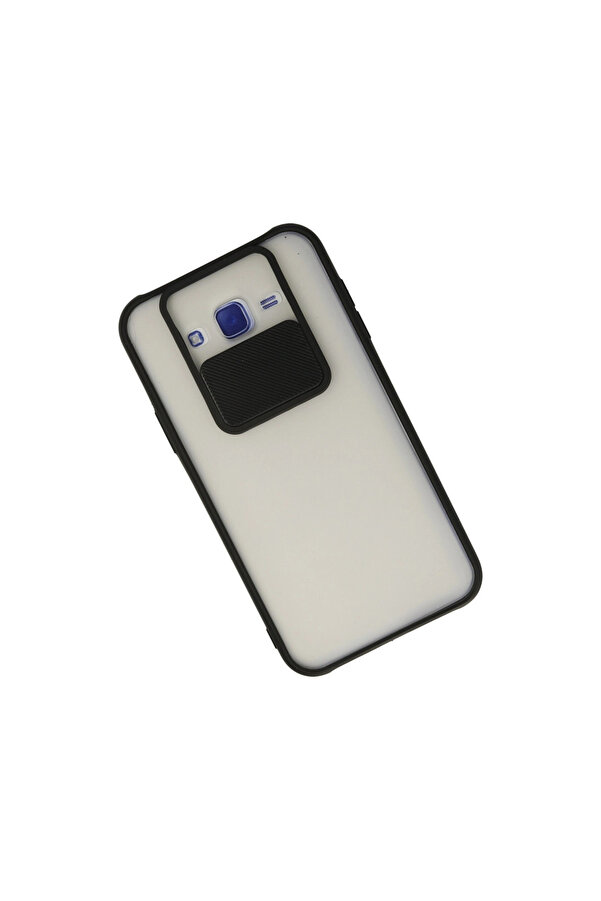 Evi̇mdeyokyok Samsung Galaxy J7 Kılıf Palm Buzlu Kamera Sürgülü Si̇li̇kon - Si̇yah