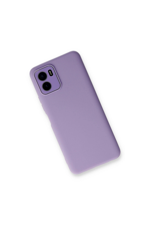 Evimdeyokyok Vivo Y15S Kılıf Lansman Glass Kapak - Lila