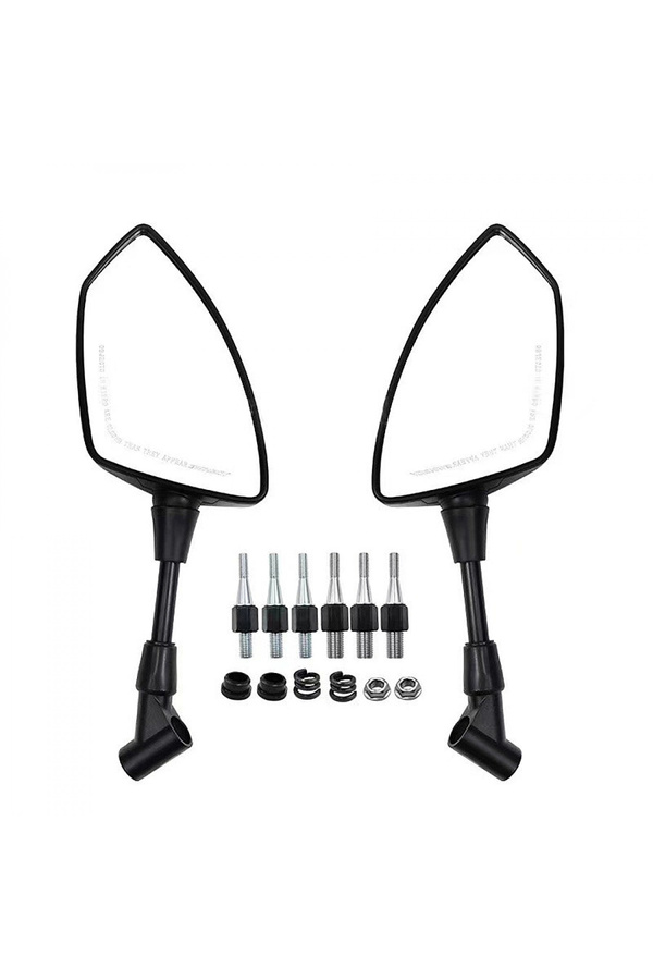 Alkan Mb Motosi̇klet Ayna 426 Kırmızı Şeri̇tli̇ Üni̇versal 8-10 Mm Uyumlu Marka Model Fark Etmez