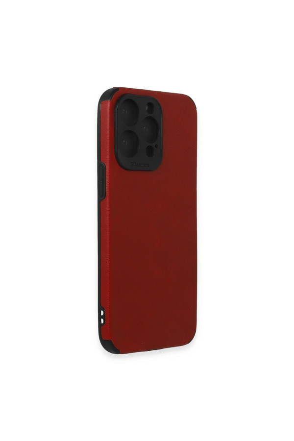 Evimdeyokyok Apple İphone 15 Pro Max Kılıf Loop Deri Silikon - Kırmızı