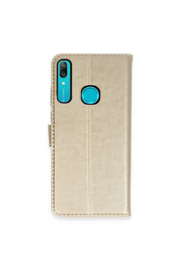 Ethab Ticaret Glb-Stl41414 Huawei Y6 Prime Kılıf Trend S Plus Kapaklı Kılıf - Gold