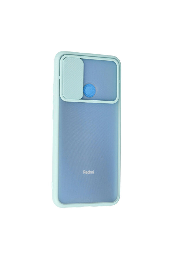 Evi̇mdeyokyok Xi̇aomi̇ Redmi̇ 9C Kılıf Palm Buzlu Kamera Sürgülü Si̇li̇kon - Turkuaz