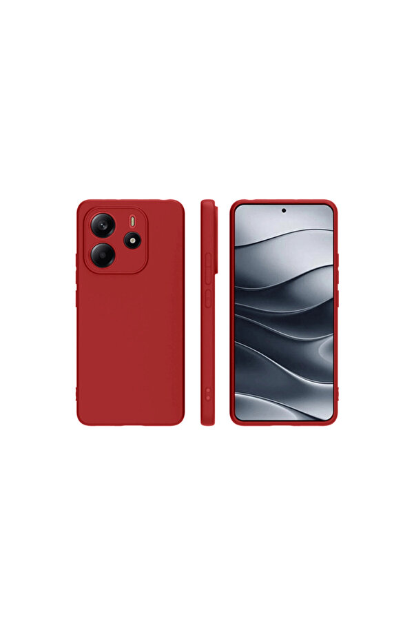 Evi̇mdeyokyok Xi̇aomi̇ Redmi̇ Note 14 4G Kılıf Fi̇rst Si̇li̇kon - Kırmızı