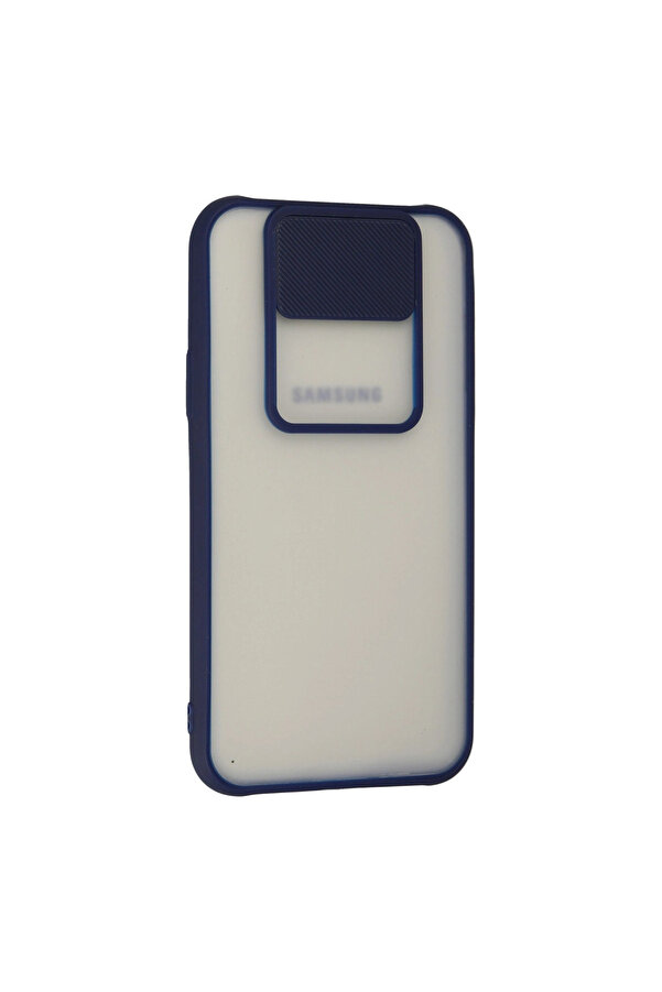 Evi̇mdeyokyok Samsung Galaxy J7 Kılıf Palm Buzlu Kamera Sürgülü Si̇li̇kon - Laci̇vert