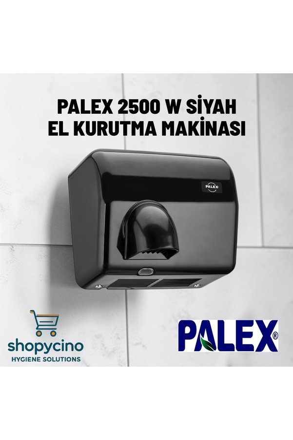 Palex Shopycino Sensörlü EL & YÜZ Kurutma Cihazı ABS Plastik Siyah 2500 W