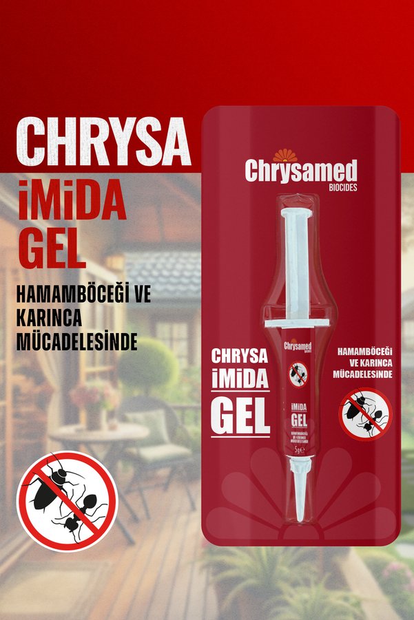Chrysamed Chrysa İmida Gel 5 Gr. Böcek İlacı Hamam Böceği ve Karınca Mücadelesinde Etkili