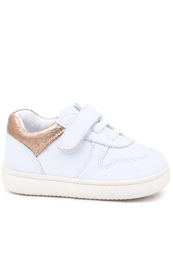 Ortopedi̇kalrakerplus R840-Benba % 100 Bob Beyaz Nubuk Bakır Cırtlı Bebek Sneaker Ayakkabı