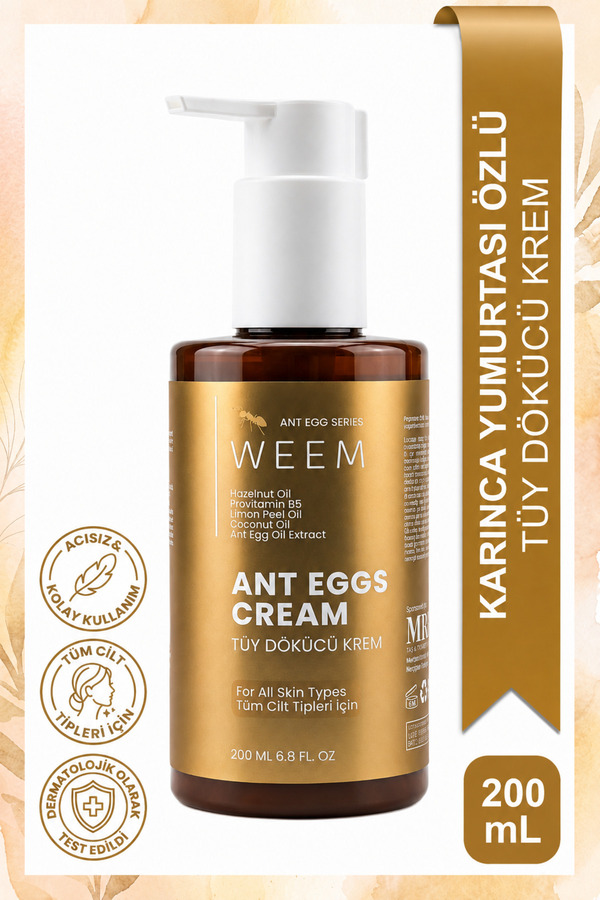 weem Karınca Yumurtası Yağı içeren Tüy Dökücü Krem 200 ml