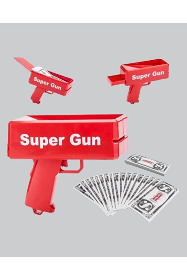 Ethab Gi̇yi̇m Super Money Gun Para Saçma Tabancası Yüksek Atış Güçlü Kırmızı Model - Glst9796-6830
