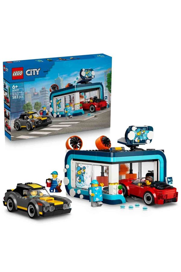 LEGO City Otomatik Araç Yıkama 60497 - 6 Yaş ve Üzeri Çocuklar için 4 Minifigür İçeren Yaratıcı Oyun