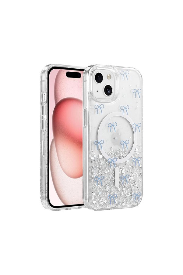Evimdeyokyok Onegif Apple İphone 15 Misk Simli Magsafe Kapak - Desen 3