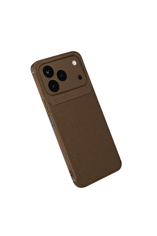 Evi̇mdeyokyok Newface Tecno Spark 50 4G Auto Focus Karbon Kapak - Kahverengi̇