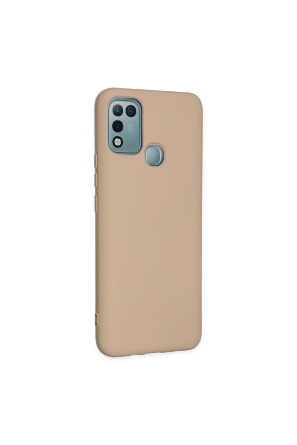 Ethab Ticaret Glb-Stl41414 İnfinix Hot 10 Play Kılıf Nano İçi Kadife Silikon - Pudra
