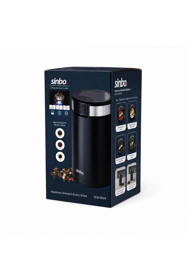 Go İthalat Kahve - Baharat Öğütücü Maki̇ne 2 Bıçaklı Çeli̇k Öğütme Haznesi̇ 50Gr Öğütme Ac Motor=200W Scm-9044 ()