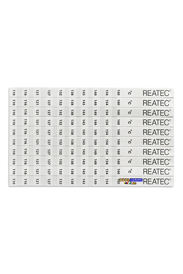 Evi̇mdeyokyok Reatec Sıcaklık Ölçüm Eti̇keti̇ Isı Ölçer Ölçüm Aralığı 110 °C - 160 °C (10Adet) Tdrtr