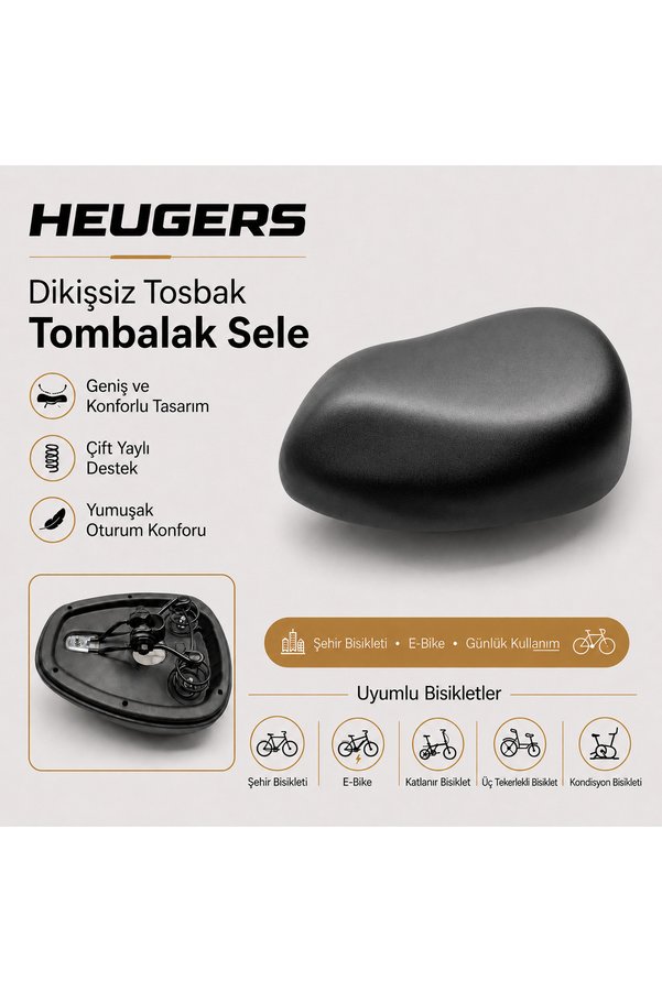 heugers Tosbak Tombalak Ultra Pro 3 Rahat Bike Sele – Elektrikli Bisiklet Koltuğu