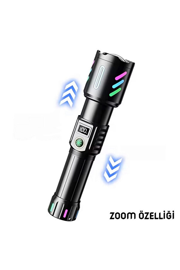 Evi̇mdeyokyok Wi̇son Ws-9944 20W Zoomlu Fosforlu Metal Şarjlı El Feneri̇