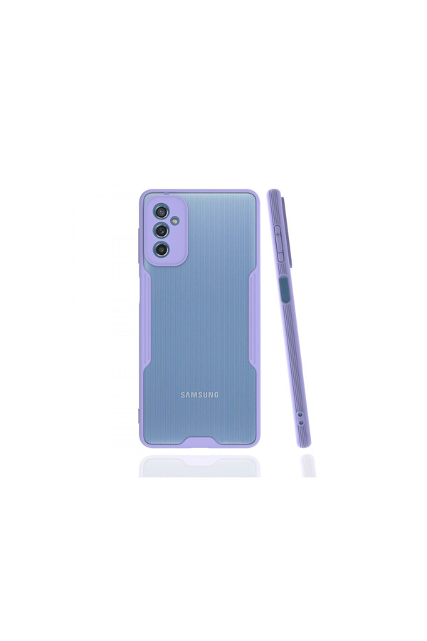 Evimdeyokyok Samsung Galaxy M52 5G Kılıf Platin Silikon - Lila