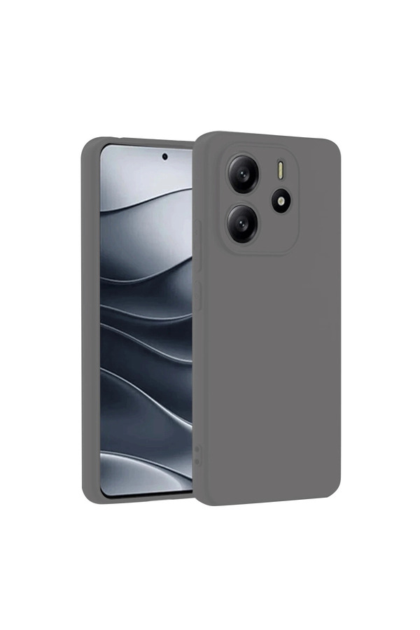 Evi̇mdeyokyok Xi̇aomi̇ Redmi̇ Note 14 4G Kılıf Fi̇rst Si̇li̇kon - Gri̇