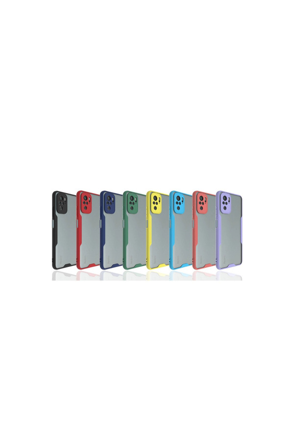 Evi̇mdeyokyok Xi̇aomi̇ Redmi̇ Note 10 Kılıf Plati̇n Si̇li̇kon - Kırmızı