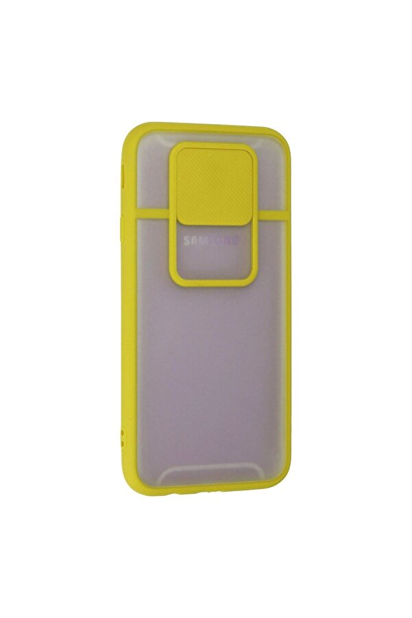 Ethab Ti̇caret Glb-Stl41414 Samsung Galaxy J7 Pro / J730 Kılıf Palm Buzlu Kamera Sürgülü Si̇li̇kon - Sarı