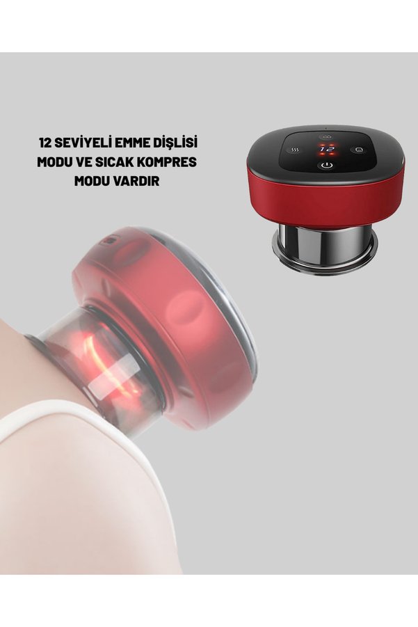 T8 Store Akıllı Vakumlu Kupa Masaj Cihazı Ağrı Giderici Ve Rahatlatıcı Terapi