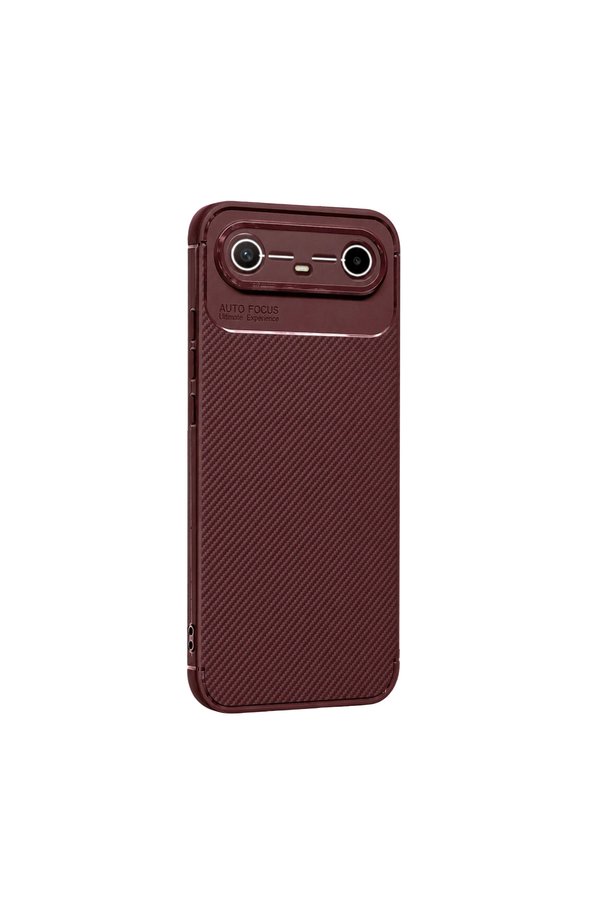 Evi̇mdeyokyok Newface Tecno Spark Sli̇m 5G Auto Focus Karbon Kapak - Bordo