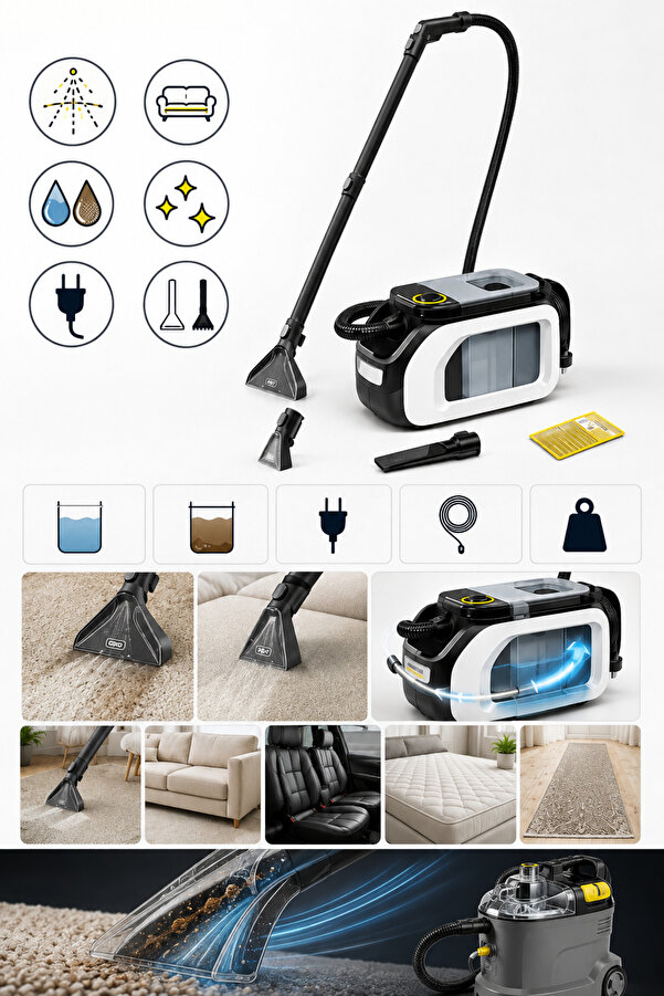 Karcher SE 3 Compact Floor Halı - Koltuk Yıkama Ve Leke Çıkarma Makinesi