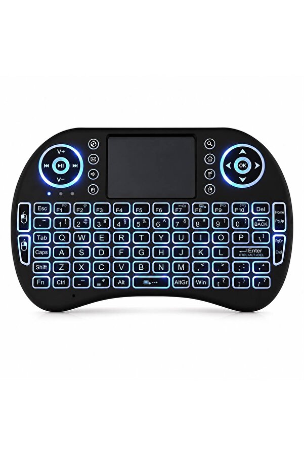 Evi̇mdeyokyok Zr1315 Mi̇ni̇ Keyboard Bt+Wi̇relessli̇ Tv Klavyesi̇ Işi̇kli̇