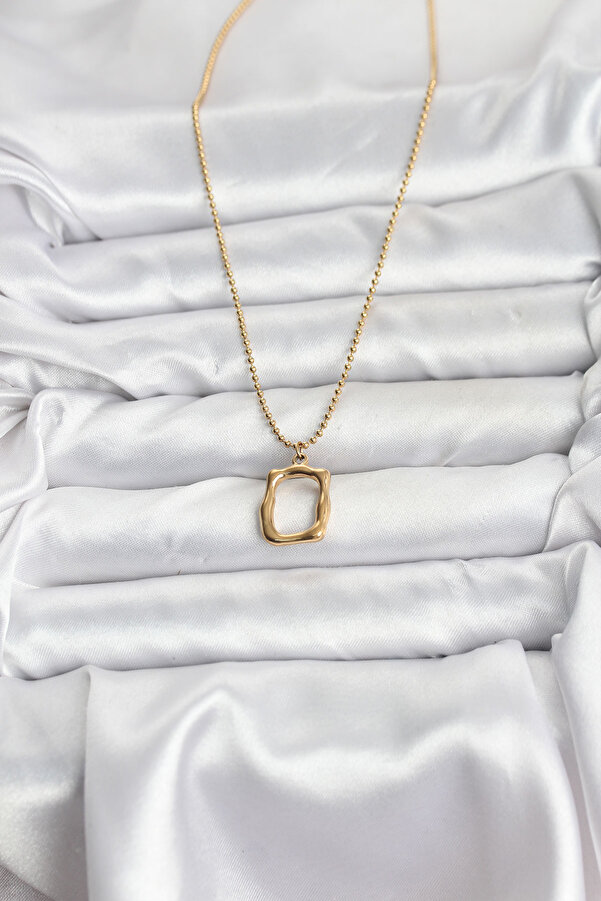 Ethab Gi̇yi̇m 316L Çeli̇k Zi̇nci̇r Gold Renk Model Kadın Kolye 5886 - Glst9073-4814
