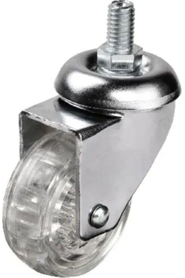 Ethab Ticaret Glb-Stl41414 302 - 50X20 Mm Şeffaf Makaralı Vidalı Teker