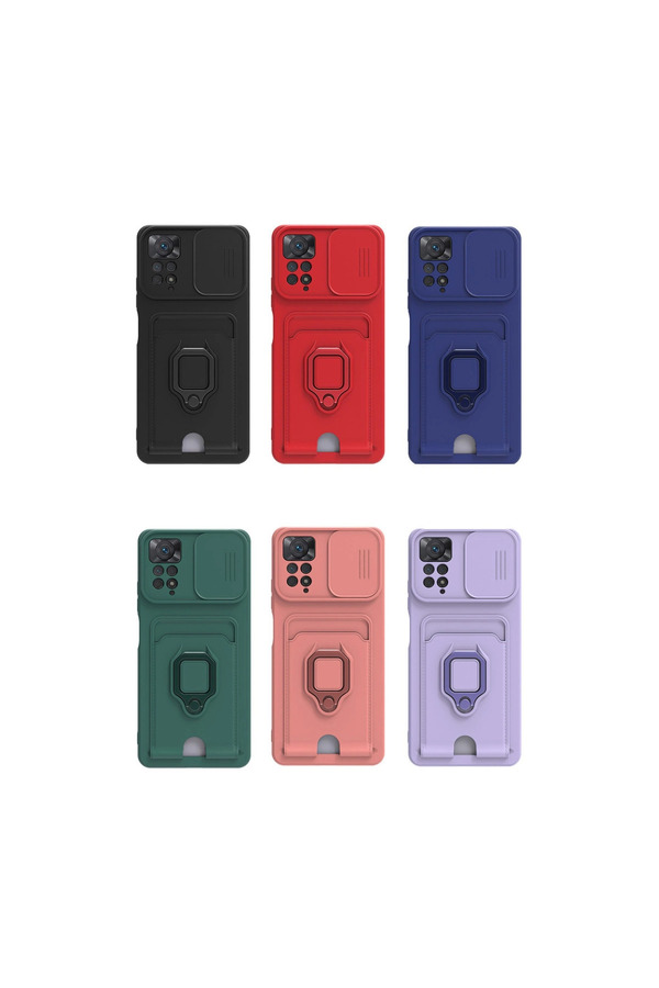 Evi̇mdeyokyok Xi̇aomi̇ Redmi̇ Note 12 Pro 4G Kılıf Zuma Kartvi̇zi̇tli̇ Yüzüklü Si̇li̇kon - Kırmızı