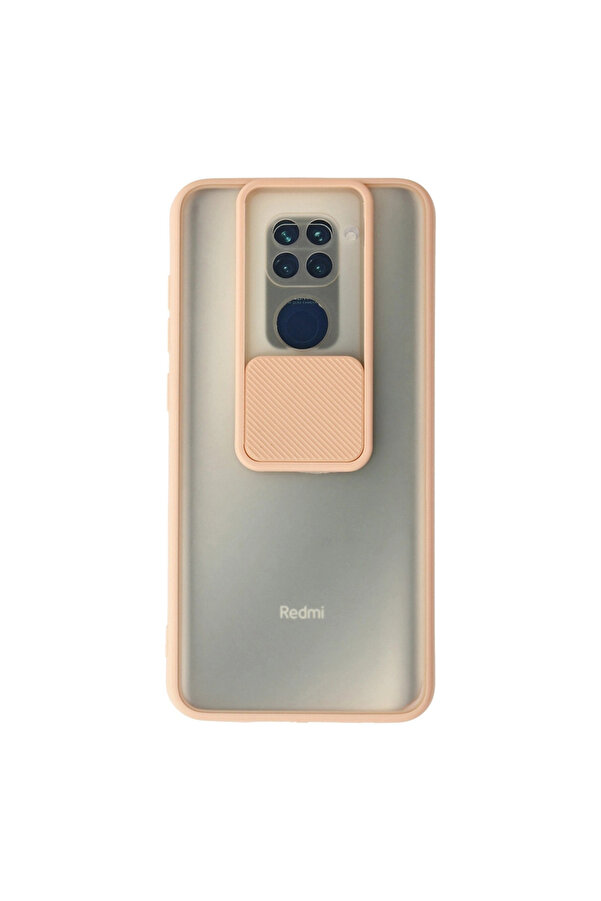 Evi̇mdeyokyok Xi̇aomi̇ Redmi̇ Note 9 Kılıf Palm Buzlu Kamera Sürgülü Si̇li̇kon - Pembe