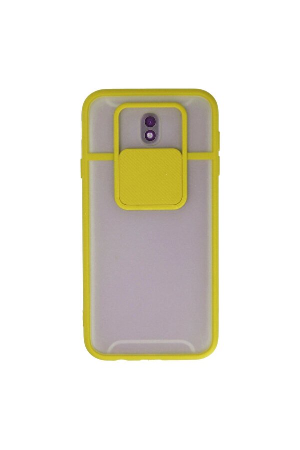 Ethab Ti̇caret Glb-Stl41414 Samsung Galaxy J7 Pro / J730 Kılıf Palm Buzlu Kamera Sürgülü Si̇li̇kon - Sarı