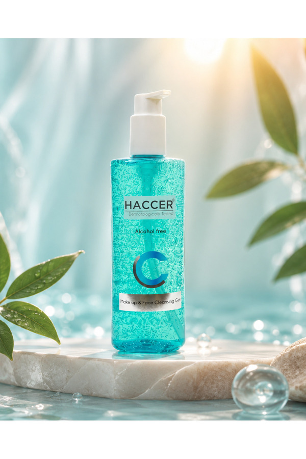 Haccer Doğal Yüz Ve Makyaj Temizleme Jeli, Yüz Yıkama Jeli 300 Ml Alkolsüz