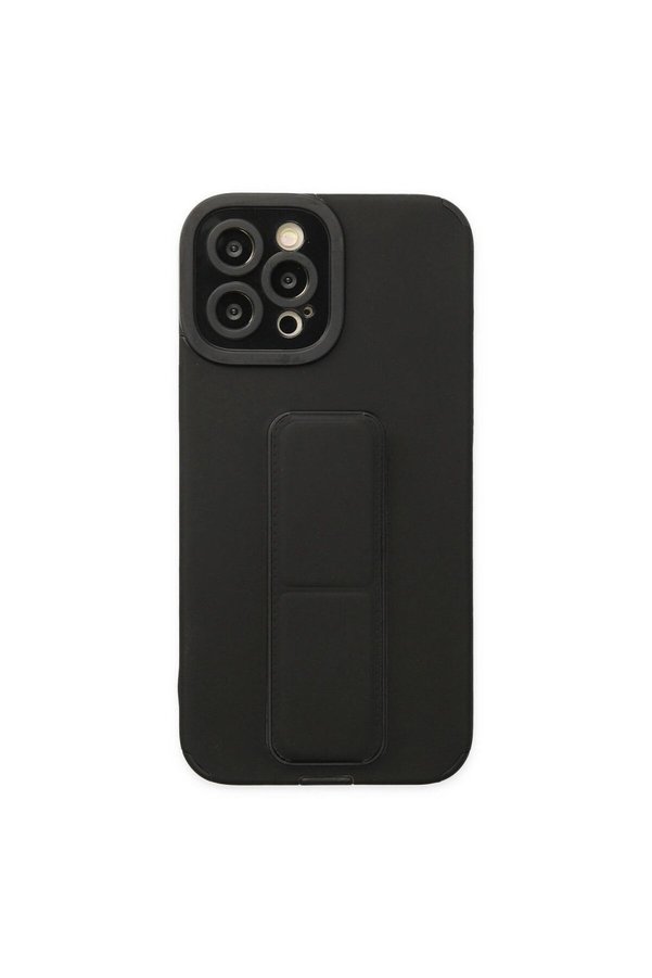 Ethab Ti̇caret Glb-Stl41414 İphone 12 Pro Max Kılıf Mega Standlı Si̇li̇kon - Si̇yah
