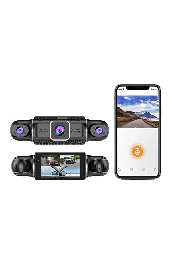 Ethab Gi̇yi̇m Geni̇ş Açılı Araç Kamera Si̇stemi̇ Wi̇fi̇ Bağlantılı Döngüsel Kayıt Özelli̇kli̇ - Glst2297-713