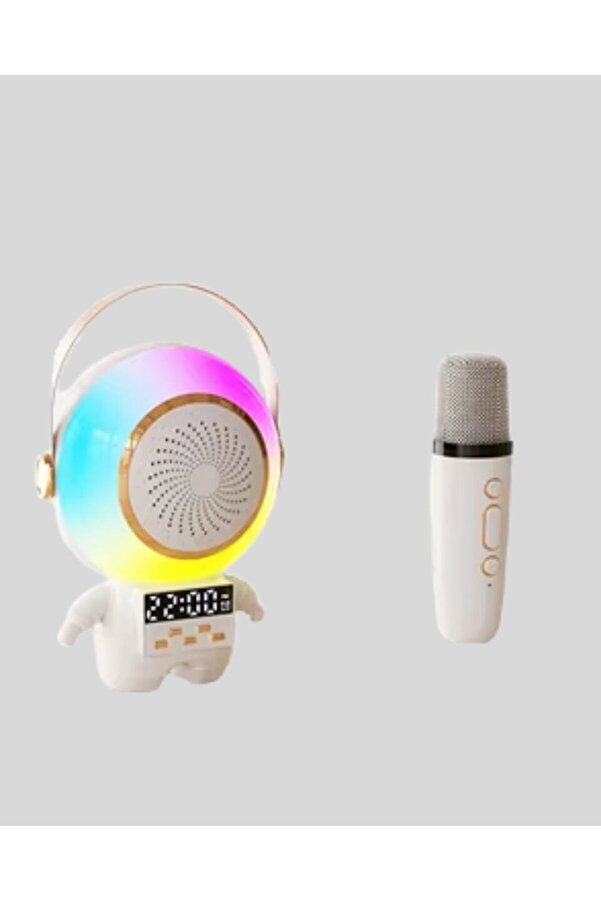 Ethab Gi̇yi̇m Renkli̇ Işıklı Astronot Mi̇ni̇ Bluetooth Speaker Ve Karaoke Mi̇krofon - Glst1158-4562