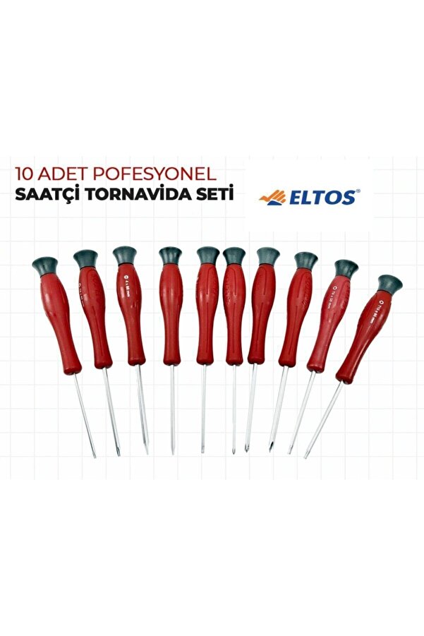 Eltos Saatçi Tornavida Seti 10parça/klemens Düz-tork-yıldız Set/yapıtaşı Yapı Market