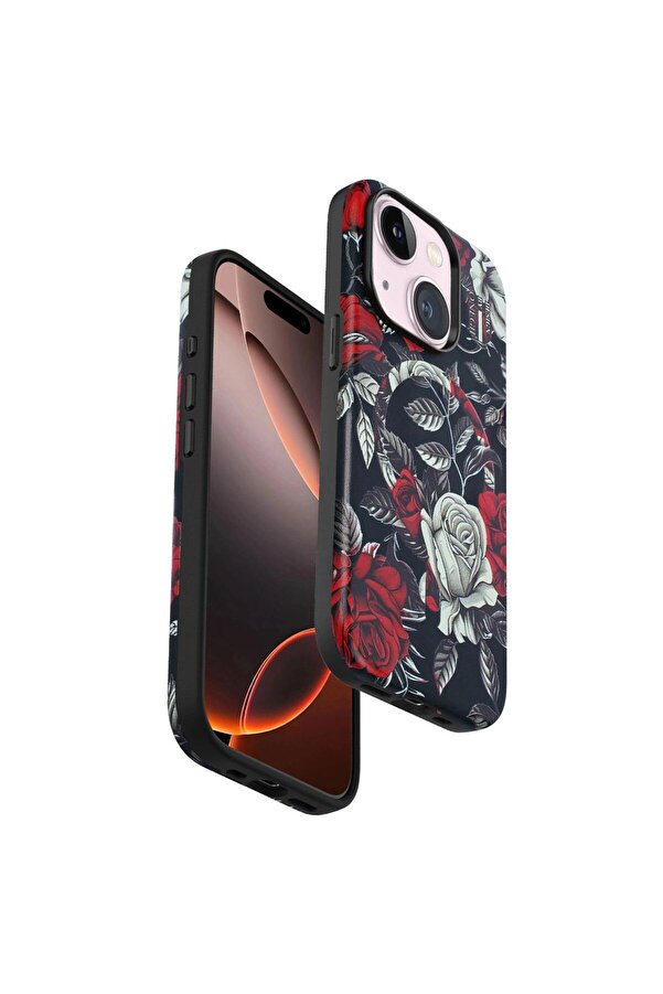 Ethab Ti̇caret Glb-Stl41414 Onegi̇f İphone 15 Plus Flower Seri̇es Magsafe Kapak - Si̇yah