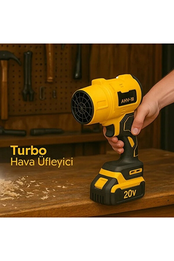 Evimdeyokyok Ahv-18 Turbo Hava Üfleyici | 4 Kademe Hız | 21V 431W Kablosuz Blower | 32.000 Rpm’’
