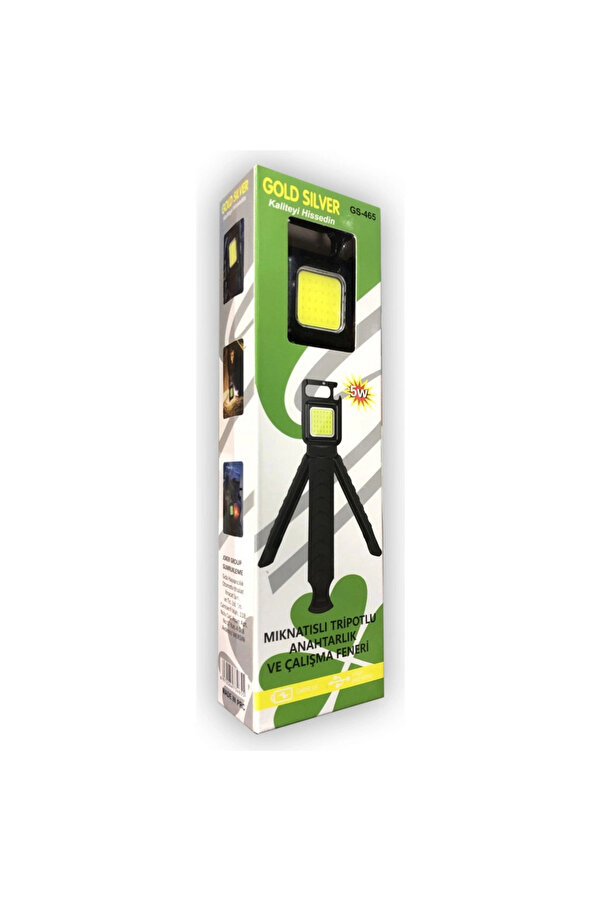 Evi̇mdeyokyok Gold Si̇lver Gs-465 Tri̇potlu Usb Şarj Edi̇lebi̇li̇r Cep Feneri̇