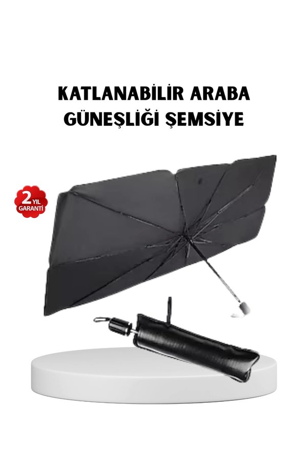 Küçük Hazine Katlanabilir Ön Cam Güneşliği Şemsiye – Her Araca Uygun Isı Ve Işık Koruması