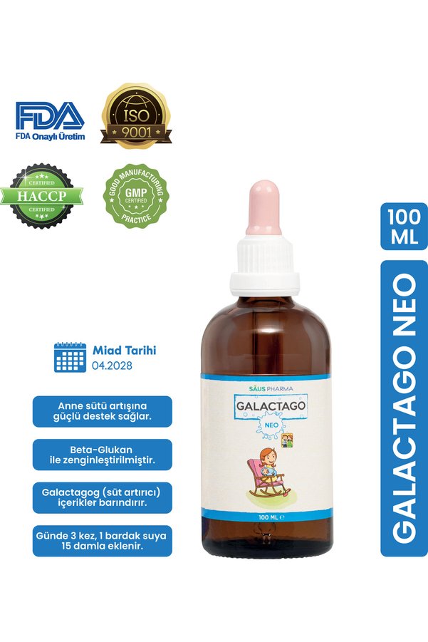 Galactago Neo 100 ML Damla - Emziren Annelerin Süt Artışına Doğal Destek Sağlar