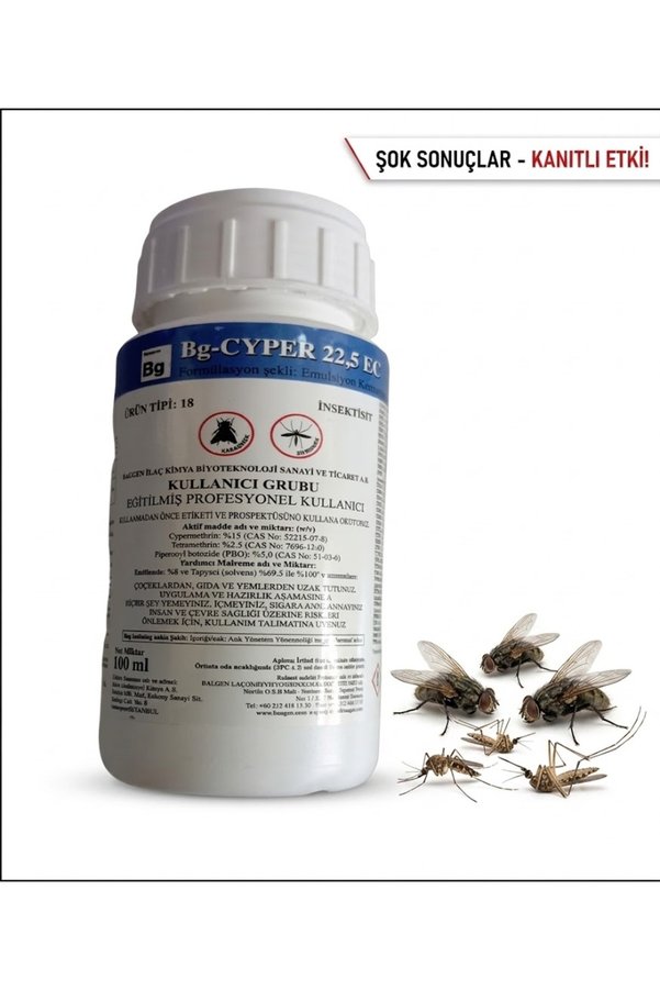 Baugen Bg-Cyper 22,5 Ec 100 Ml Haşere Öldürücü ( Karasinek - Sivri Sinek İçin) Etkili Ürün