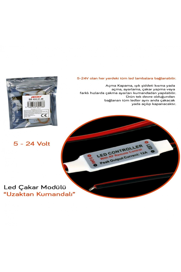 Carub Alkan Mb Motosi̇klet Ve Otomobi̇l Stop Ampul 18Led 1016 Çakar Kırmızı Şaşı Br0403029 5-24V 6A