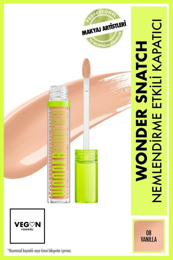 NYX Professional Makeup Wonder Snatch Nemlendirme Etkili Kapatıcı - 08 Vanilla