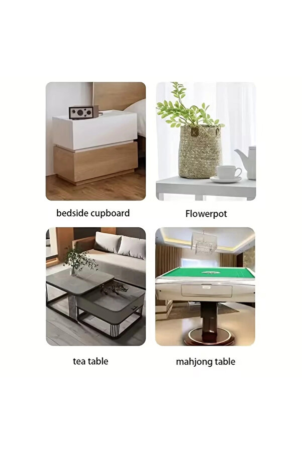Evi̇mdeyokyok 4 Lü Set 360 Derece Dönebi̇len Yapışkanlı Bi̇lyalı Tekerlek - Eşya Kaydırıcı Mobi̇lya Tekeri̇