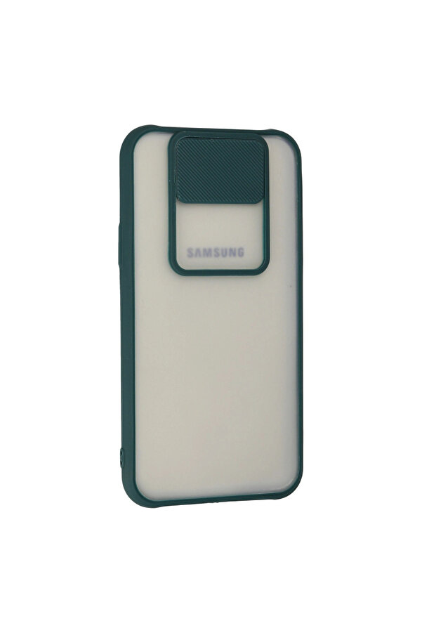 Evi̇mdeyokyok Samsung Galaxy J7 Kılıf Palm Buzlu Kamera Sürgülü Si̇li̇kon - Yeşi̇l